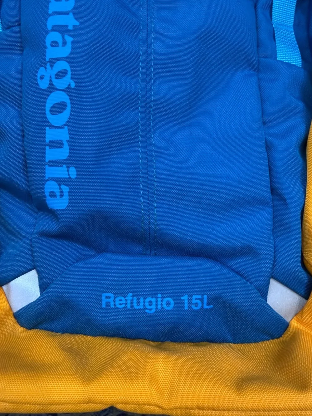 Patagonia Kids Refugio 15L Gym Backback Outdoor Hiking Trail Bag Blue Orange